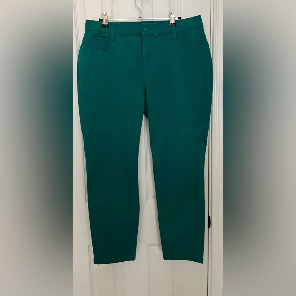 JONES NEW YORK PANTS, TEAL, SOHO ANKLE, sz 14 P
